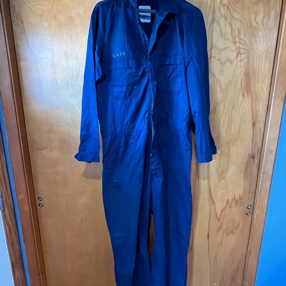 VTG 1987 US Navy Shipboard Coveralls Jumpsuit Blue 44L - Picture 2 of 11